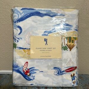 Pottery barn island surf sheet set queen size